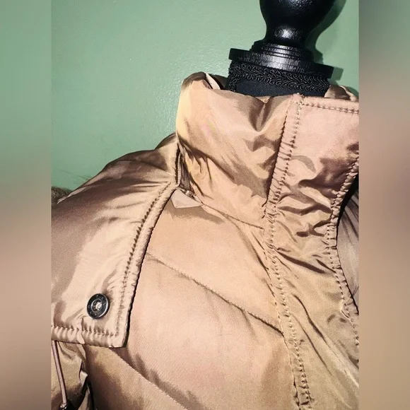 Kenneth Cole Reaction  Women's Quilted Puffer Coat - Brown - Picture 4 of 11